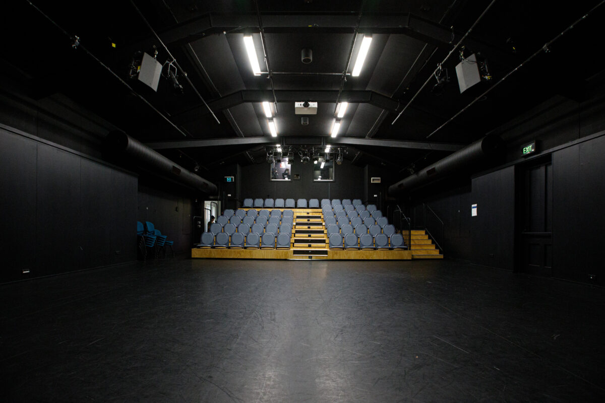 Black box theatre in Gorman Arts Centre.
